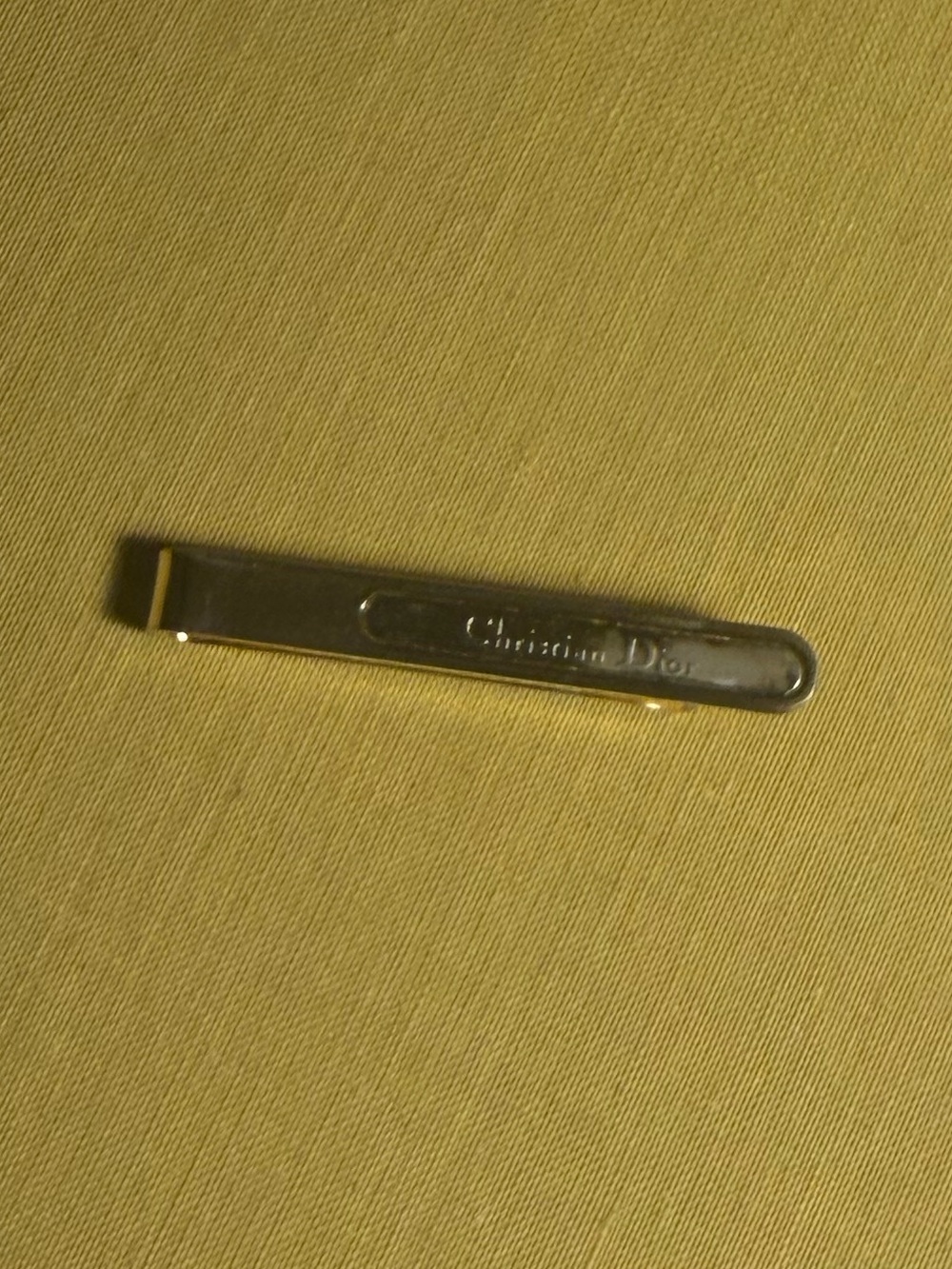 Vintage Christian Dior 14k Gold Tie Clip